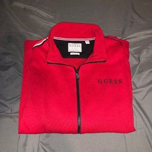 Authentic Guess Brand Full-Zip Sweatshirt Red/Blk